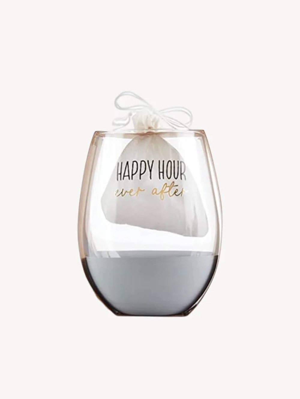 Mud Pie Happy Hour Ever After Wine glass + 3 glass stone wine chillers